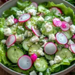 Leichter Fr&uuml;hlingssalat mit Radieschen & Joghurt-Dressing