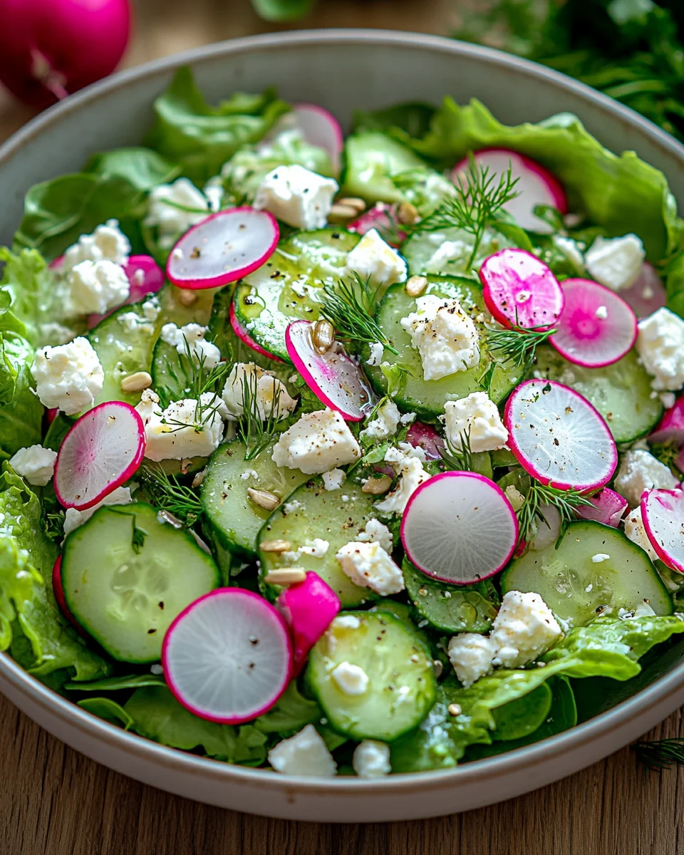 Leichter Frühlingssalat mit Radieschen & Joghurt-Dressing