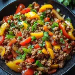 Low Carb Paprikapfanne mit Hackfleisch