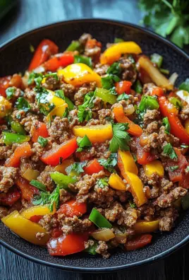 Low Carb Paprikapfanne mit Hackfleisch