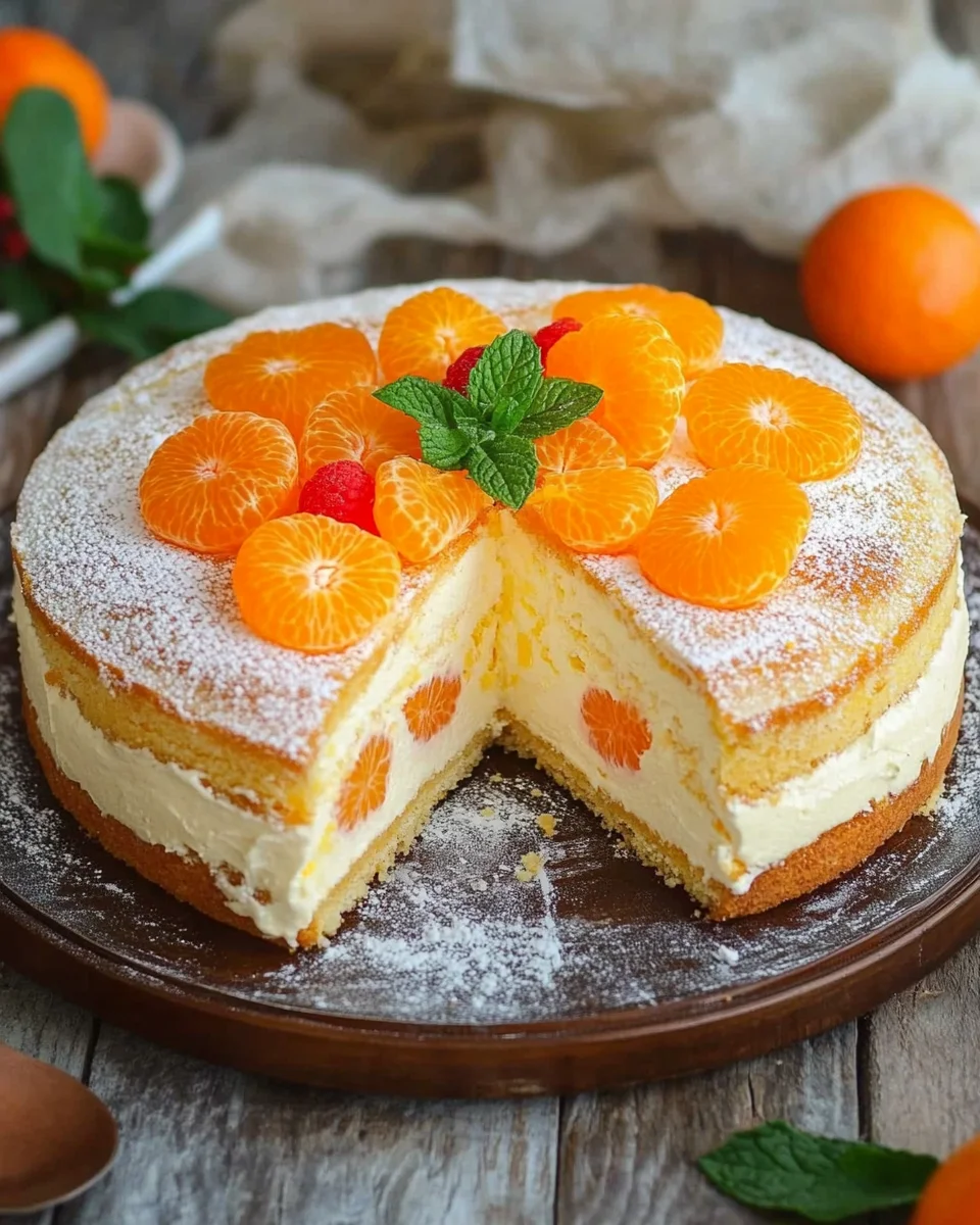 Mandarinen-Quark-Kuchen mit Geheimzutat