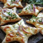 Mini-Flammkuchen-Sterne