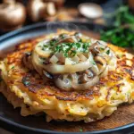 Mozzarella R&ouml;sti mit Zwiebel-Pilzrahmso&szlig;e