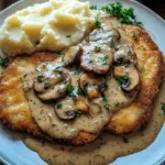 Naturschnitzel in Champignonrahmsauce
