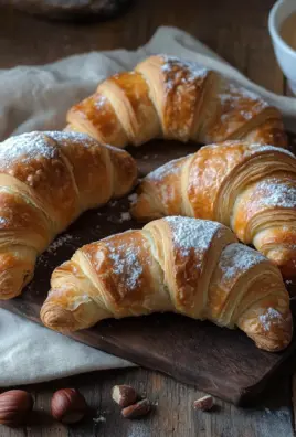 Nusshörnchen - Hefehörnchen mit Nussfüllung