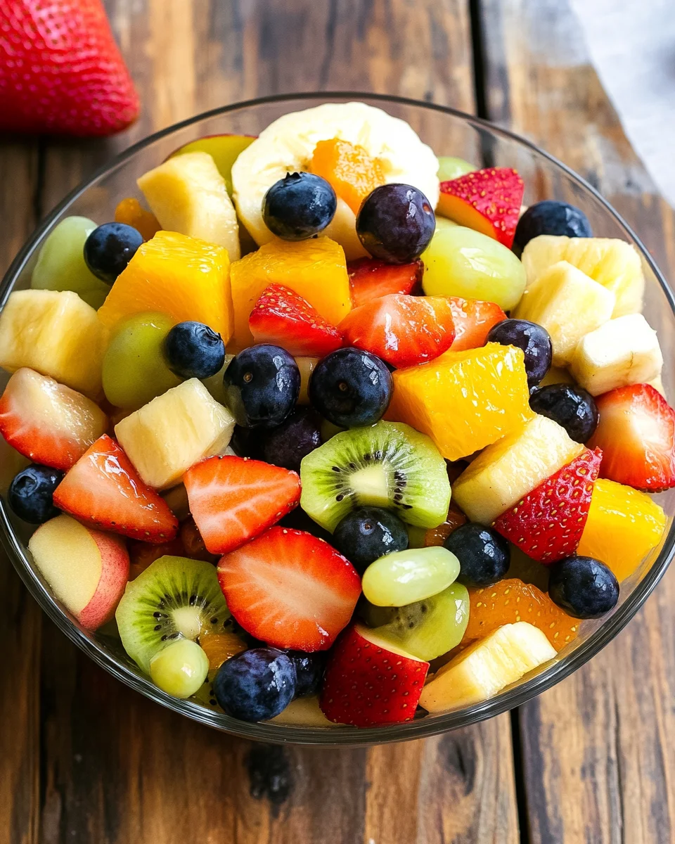 Obstsalat mit klassischem Dressing