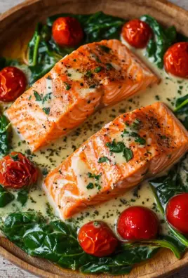 Ofenlachs mit Spinat