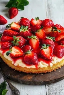 Omas Erdbeerkuchen mit Pudding