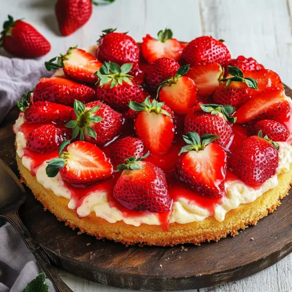 Omas Erdbeerkuchen mit Pudding