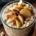 Overnight Oats with Cinnamon and Pear