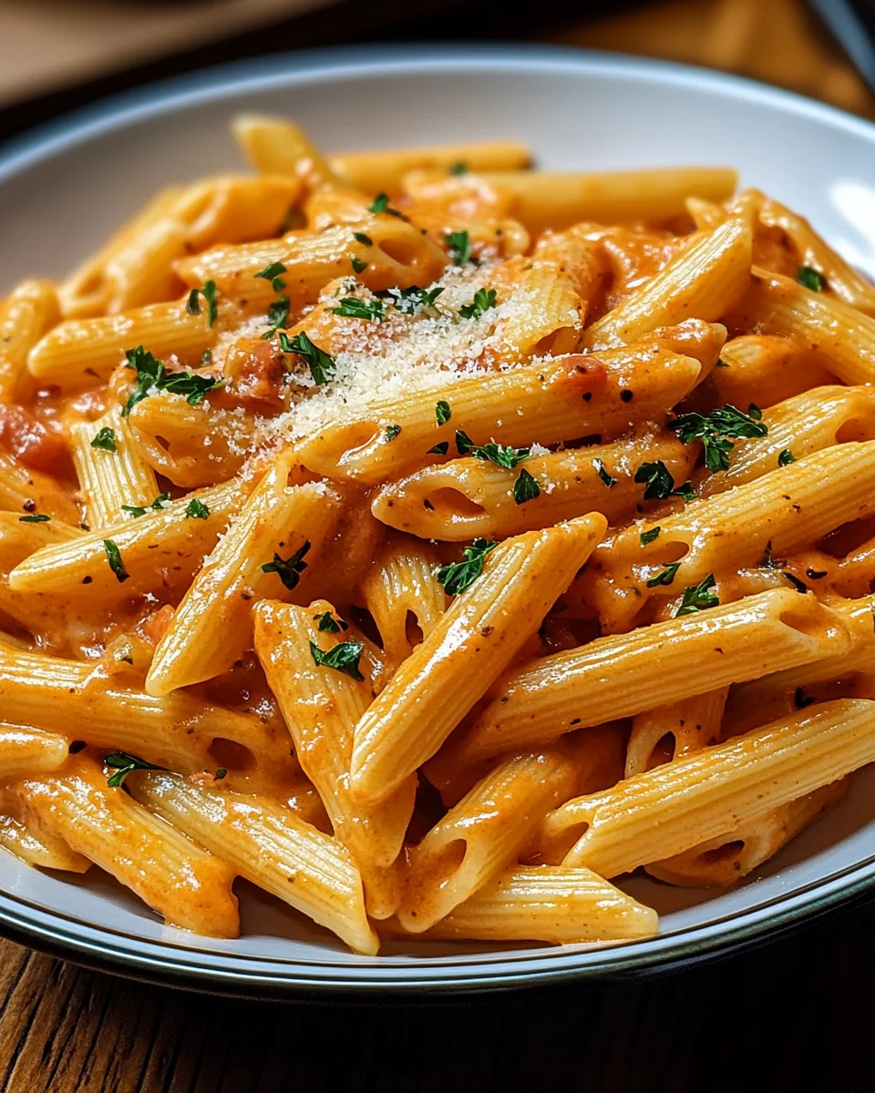 Penne in cremiger Paprikasoße 21 Penne in cremiger Paprikasoße