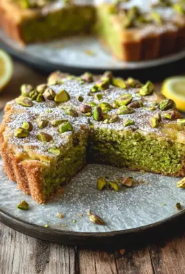 Pistazienkuchen mit Zitrone und Mandeln