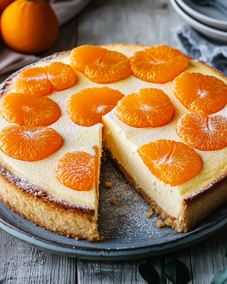 Quarkkuchen mit Mandarinen