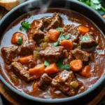 Rindergulasch in Tomaten-Sahneso&szlig;e