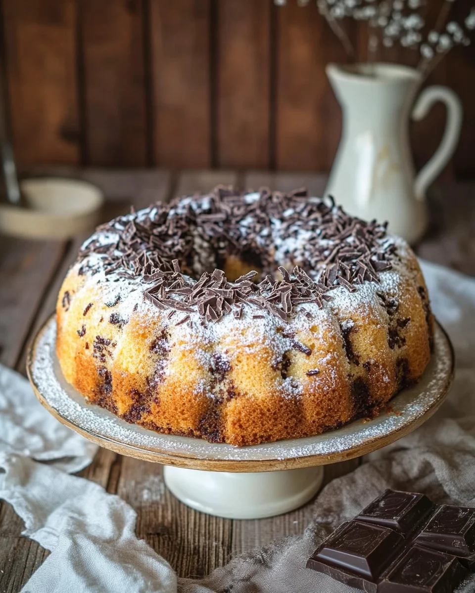 Saftiger und lockerer Eierlik&ouml;rkuchen mit Schokoraspeln
