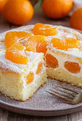 Schmandkuchen mit Mandarinen vom Blech