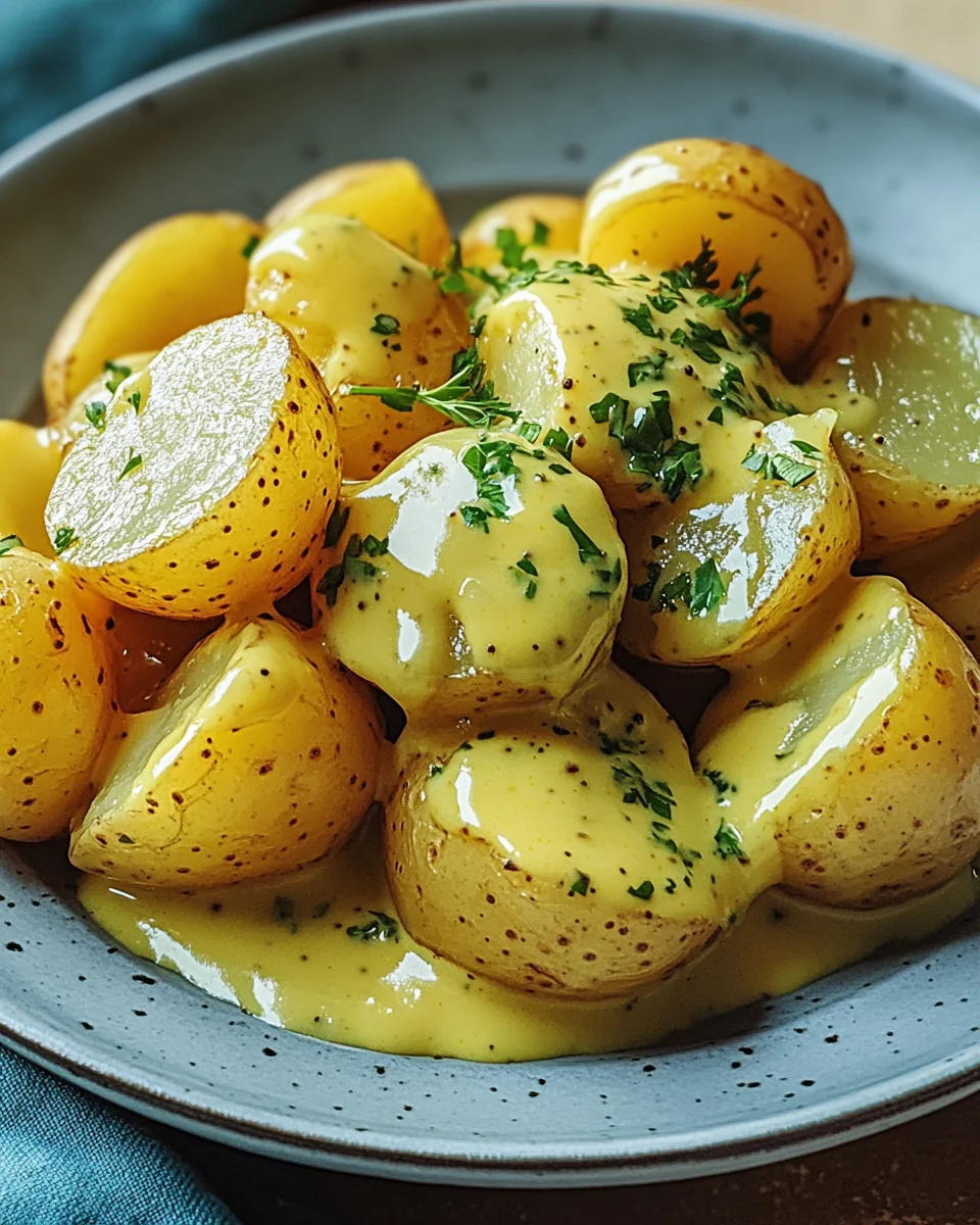 Senfsauce mit Salzkartoffeln