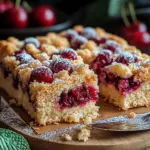 Streuselkuchen mit Kirschen vom Blech