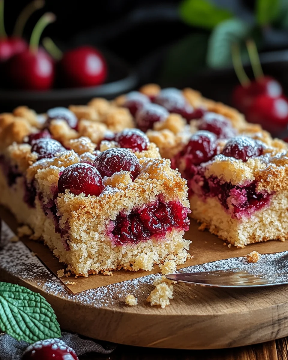 Streuselkuchen mit Kirschen vom Blech 27 Streuselkuchen mit Kirschen vom Blech
