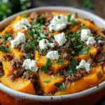 S&uuml;&szlig;kartoffel-Hackfleisch-Auflauf mit Feta