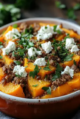 Süßkartoffel-Hackfleisch-Auflauf mit Feta