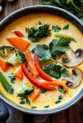 Thai-Kokos-Suppe mit Gemüse