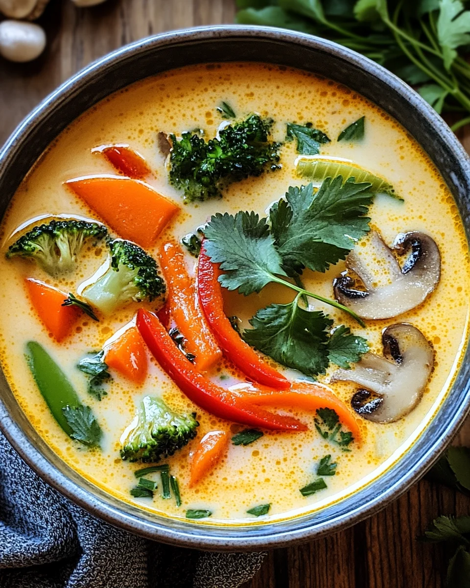 Thai-Kokos-Suppe mit Gem&uuml;se