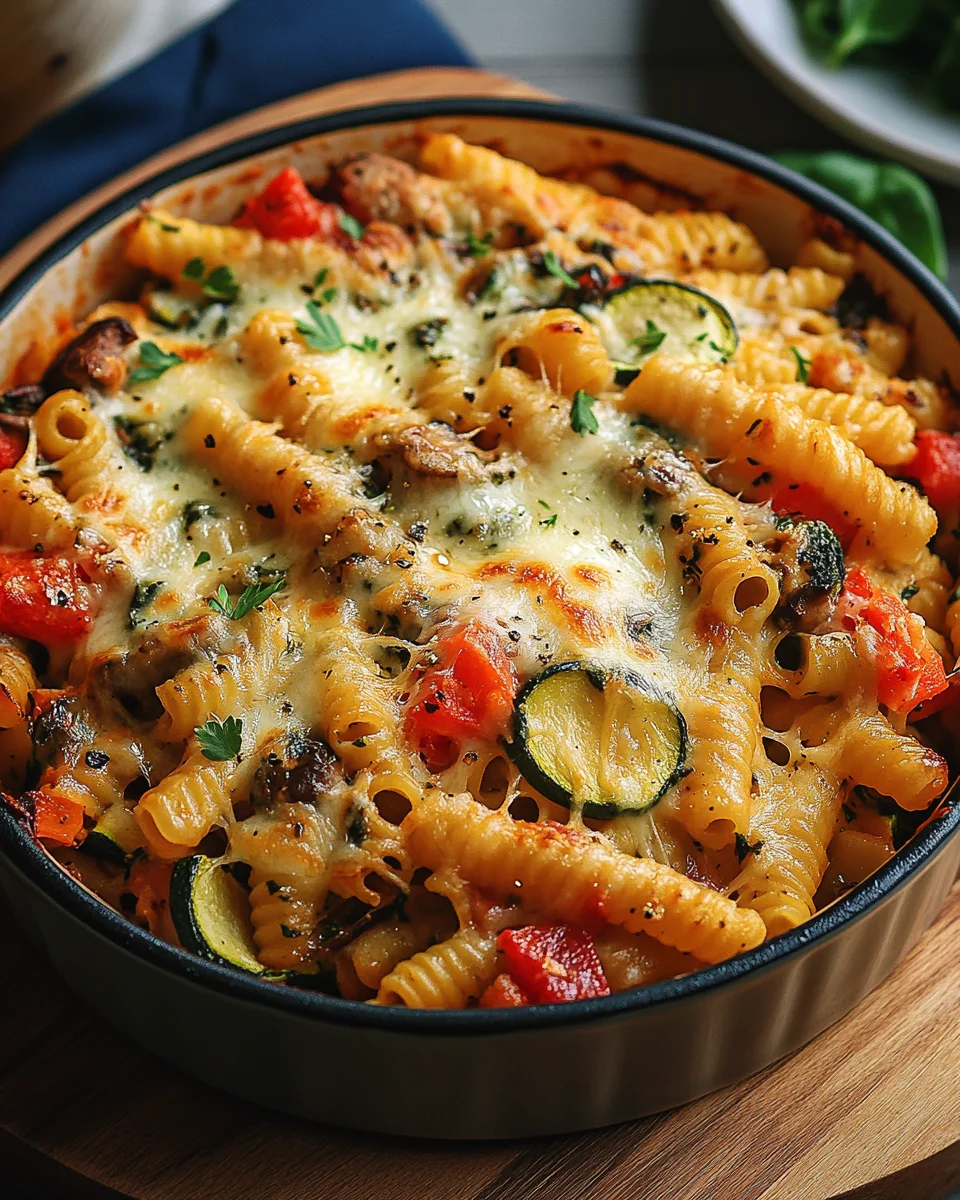 Vegetarischer Nudelauflauf