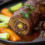 Zarte Rinderrouladen im Backofen zubereitet
