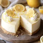 Zitronen-Cheesecake mit wei&szlig;er Schokolade