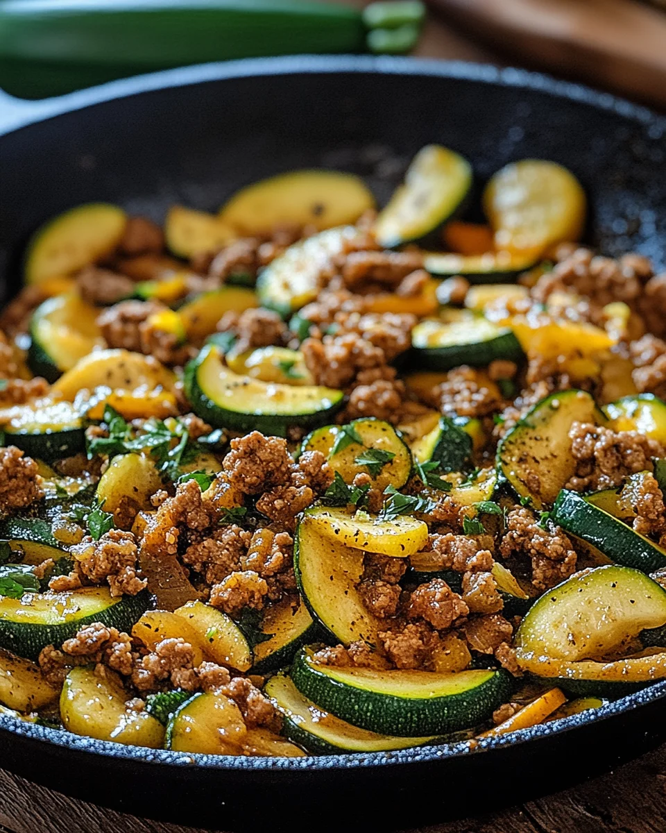 Zucchini-Hack-Pfanne