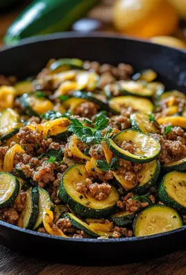 Zucchini-Hack-Pfanne