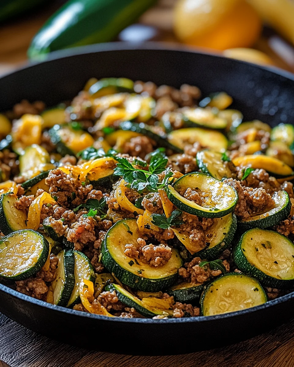 Zucchini-Hack-Pfanne