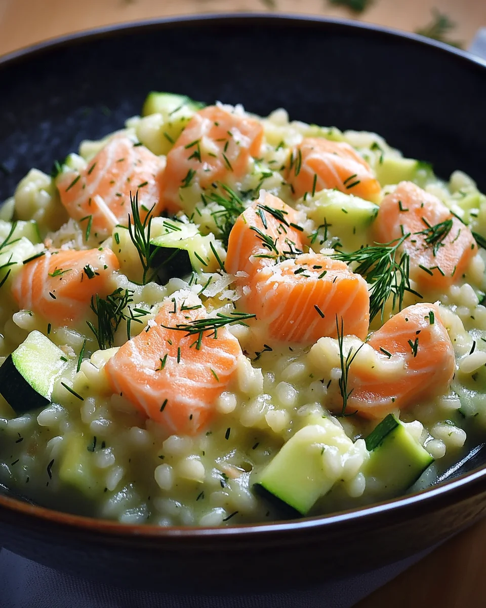 Zucchini-Lachs-Risotto