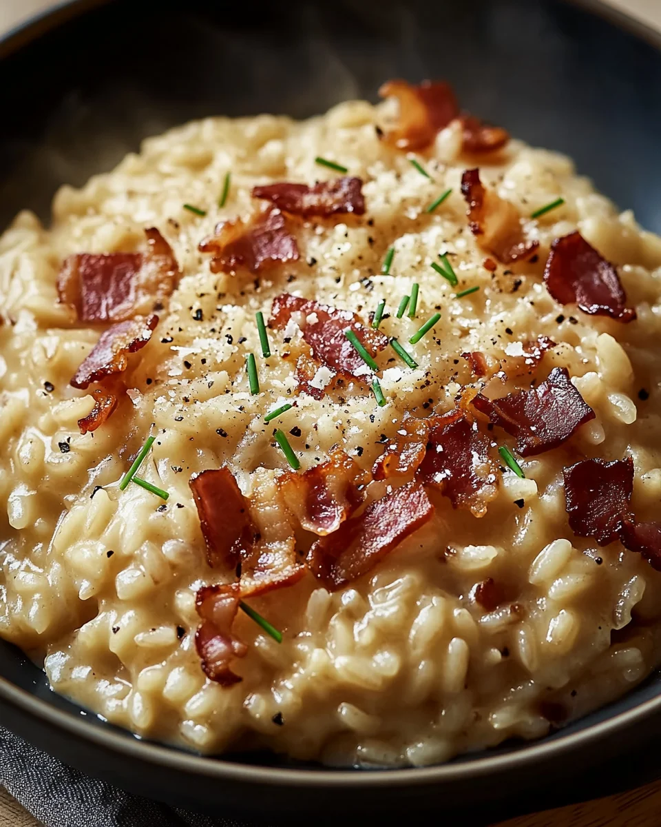 Französisches Zwiebel und Speck Risotto 16 Französisches