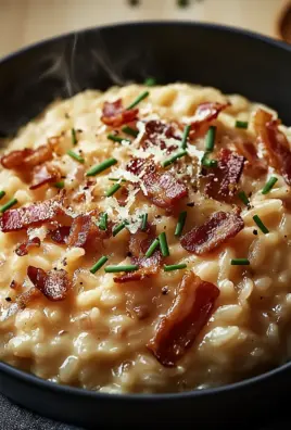 Französisches Zwiebel und Speck Risotto