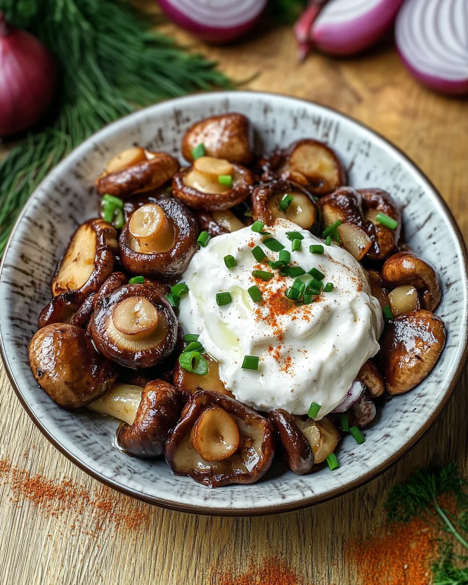 Gebratene Champignons mit KnoblauchdipGebratene Champignons mit Knoblauchdip