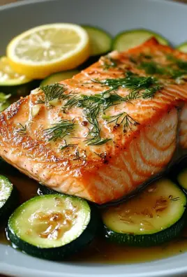 Gebratener Lachs mit Zucchini