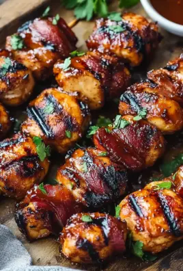 Gegrillte Honig-BBQ-Bacon-Hühnchen-Spieße einfach zubereiten 26 Gegrillte Honig-BBQ-Bacon-Hühnchen-Spieße einfach zubereiten