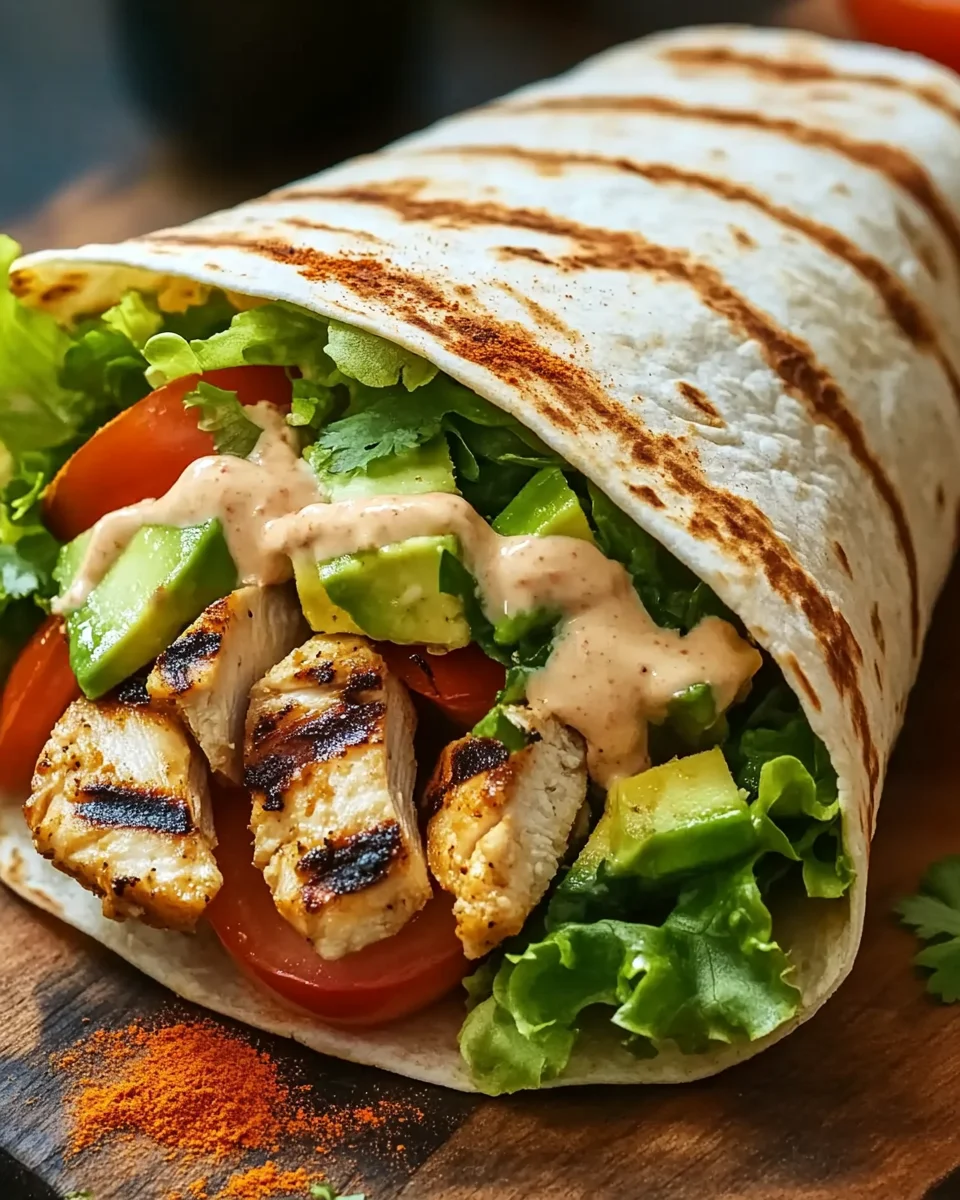 Gegrillter Hähnchen Wrap mit Chipotle Mayo 17 Gegrillter