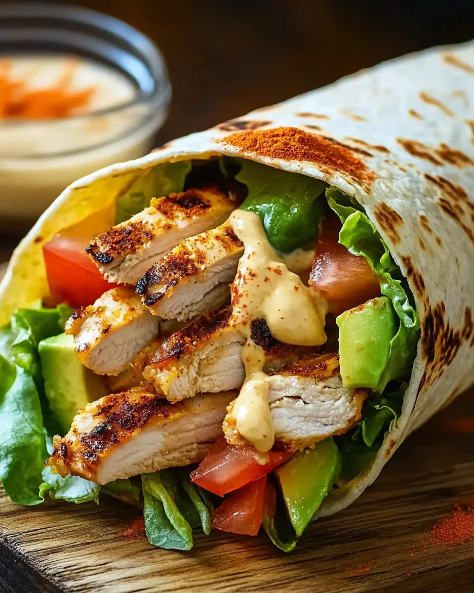 Gegrillter Hähnchen Wrap mit Chipotle Mayo 19 Gegrillter Hähnchen Wrap mit Chipotle Mayo