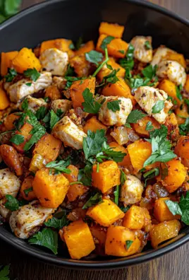 Hackfleisch aus Huhn und Süßkartoffeln