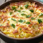 H&uuml;ttenk&auml;se Kartoffelr&ouml;sti Auflauf