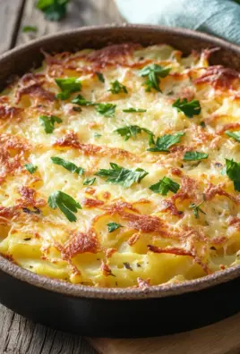 Hüttenkäse Kartoffelrösti Auflauf