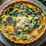 H&uuml;ttenk&auml;se und Spinat Krustenlose Quiche