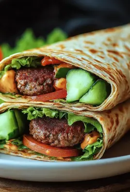 Kalorienarmer Burger-Wrap unter 250 Kalorien