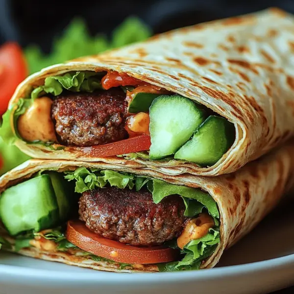 Kalorienarmer Burger-Wrap unter 250 Kalorien