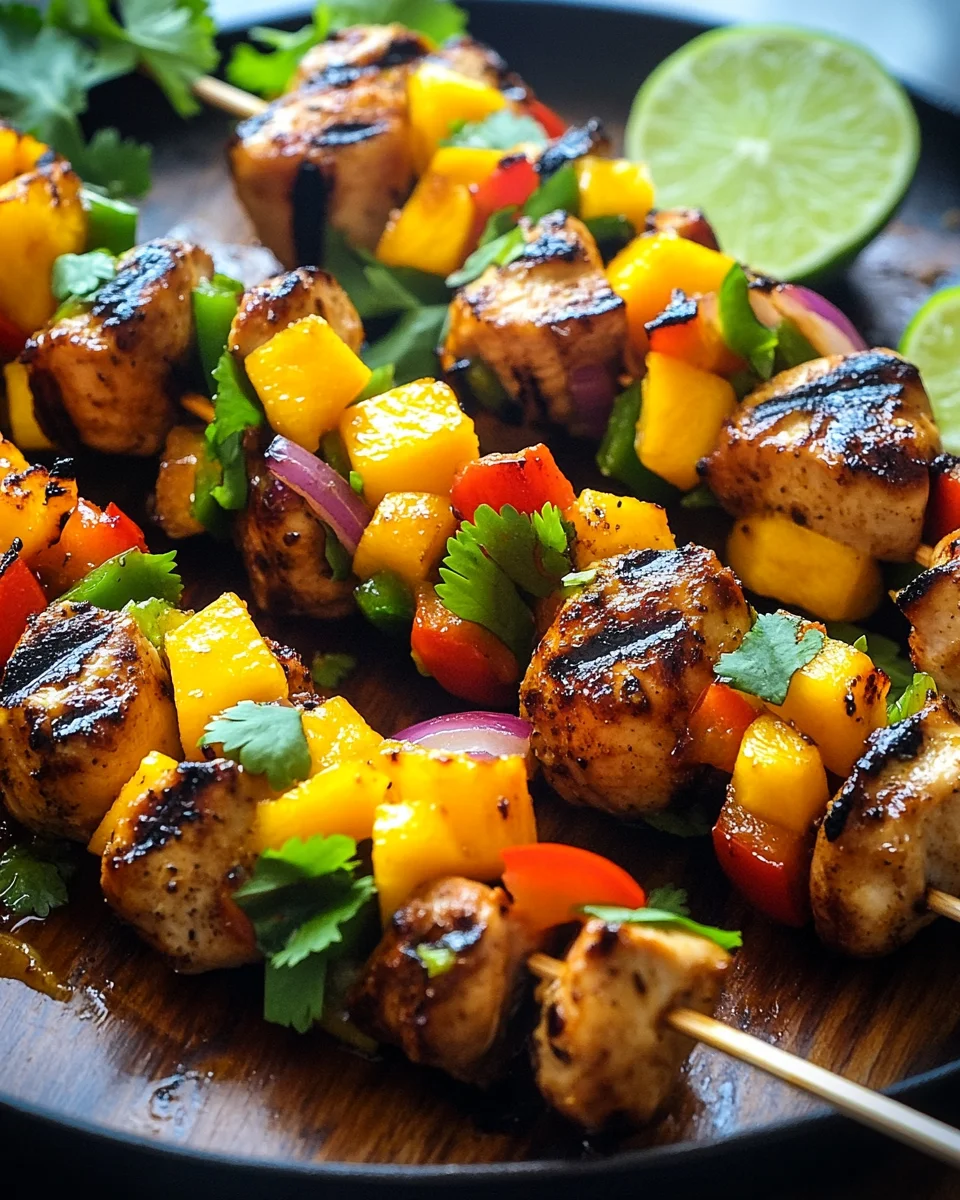 Karibische Hähnchenspieße mit Mango-Salsa 25 Karibische