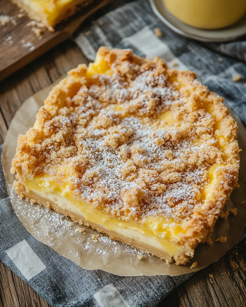 Knuspriger Streuselkuchen mit Vanillepudding wie von Oma