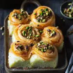 Lockere Pistazien-Heferollen mit Orangen-Frischk&auml;se-Frosting